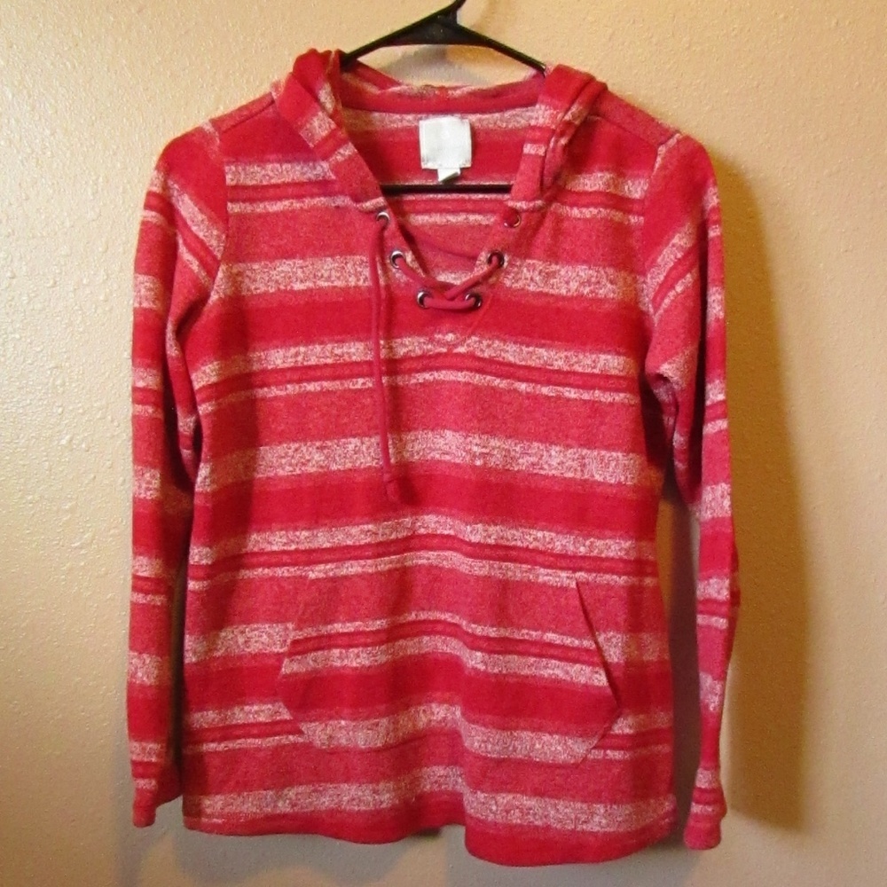 Sunday Red Striped Hoodie
